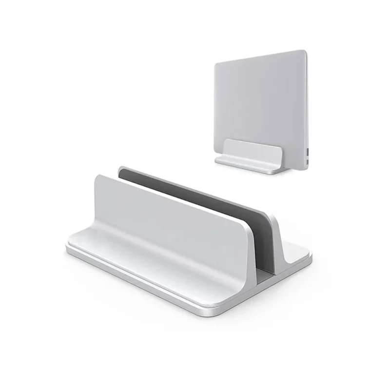 Laptopstandaard verticaal | Verstelbare laptophouder | Universeel | Ruimtebesparend | Aluminium