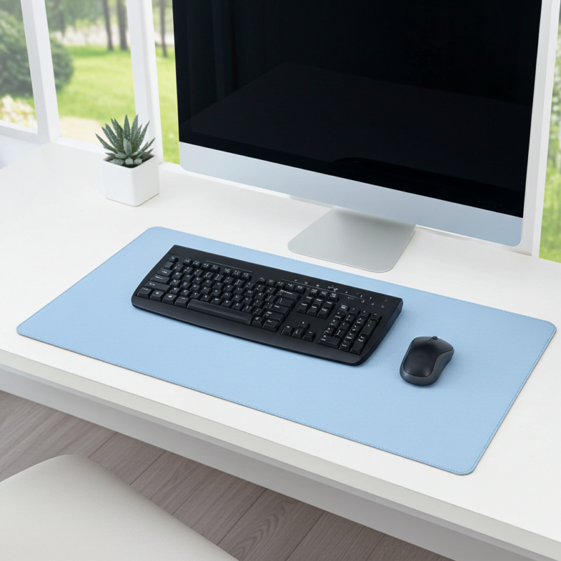 Bureau onderlegger | 80 x 40 cm | Hoogwaardig kunstleer & kurk