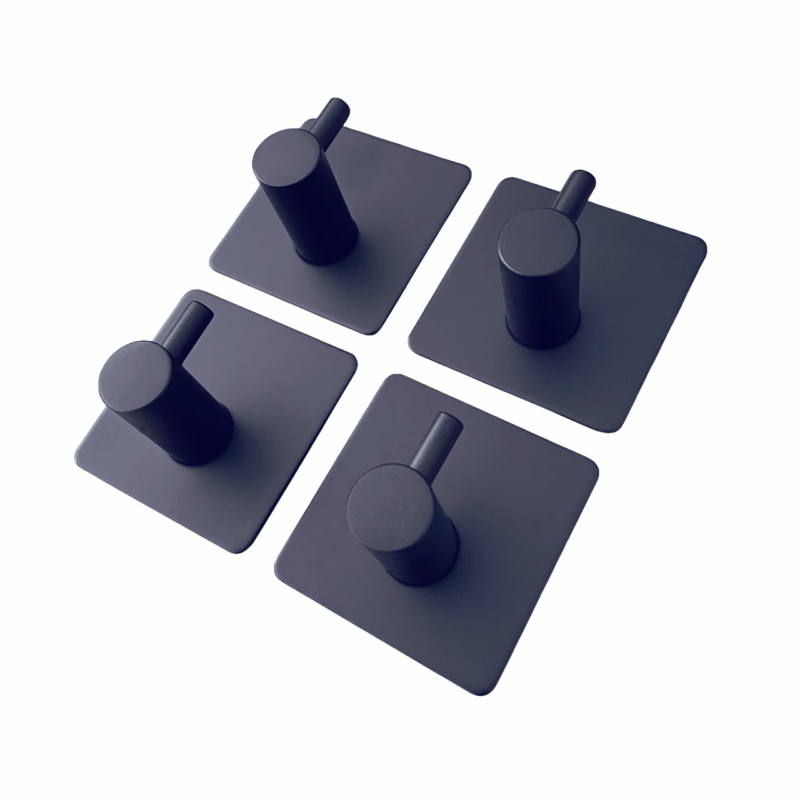 Handdoekhaken RVS | Zelfklevende badkamer haakjes | Zonder boren | Set van 4